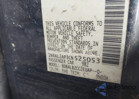 2012 Nissan Altima 2.5 S from USA, damaged, VIN 1N4AL2AP3CN525053